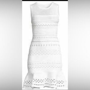 NWT Bailey/44 perforated, white knit dress. Size Small.